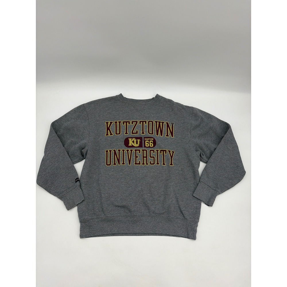 JanSport Kutztown University Sweatshirt Gray Graphic Pullover‎ Mens Large KU 66